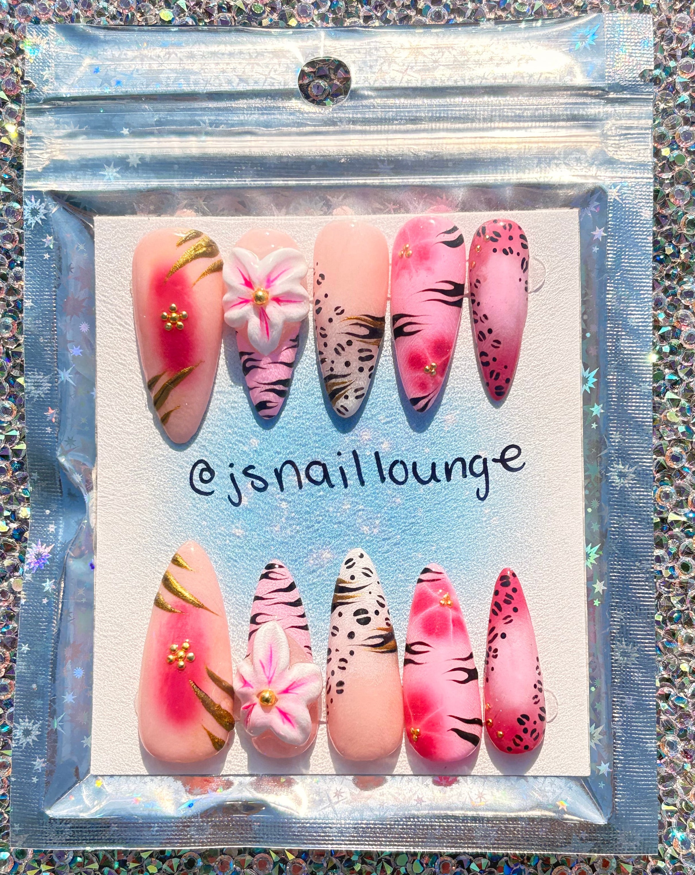 Fierce Fantasy | Hand-painted Press-On Gel X Nail Set