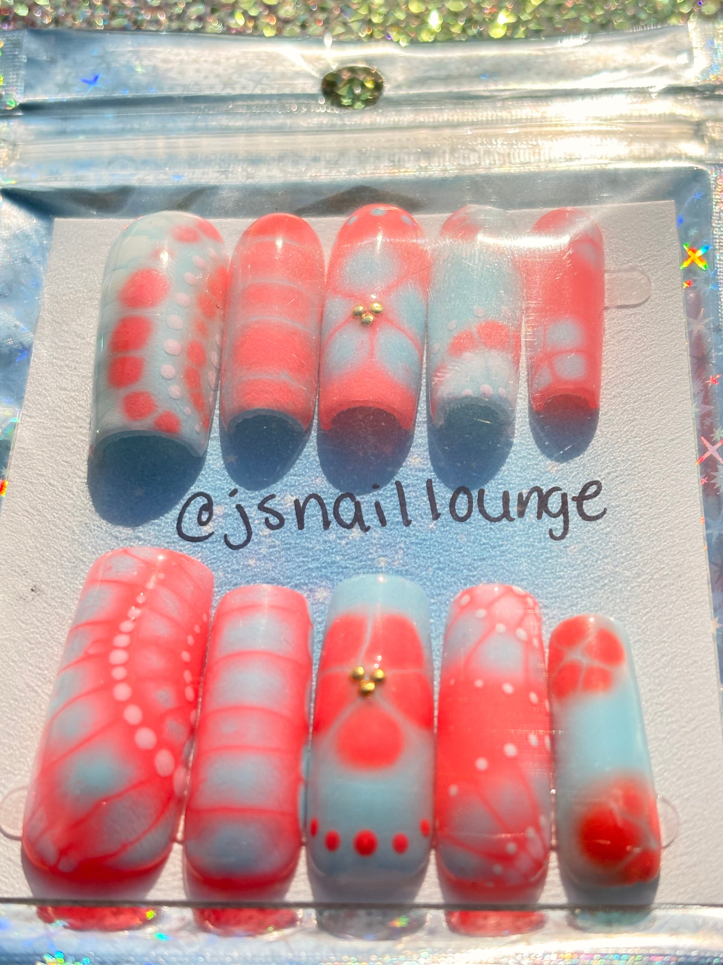 The Bold and the Beautiful | Handpainted Press-on Gel X Nail Set
