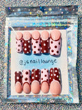 Dotty Blush | Handmade Press-on Gel X Nail Set