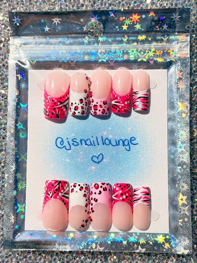 Pretty Pink Prints | Handmade Press-on Gel X Nail Set
